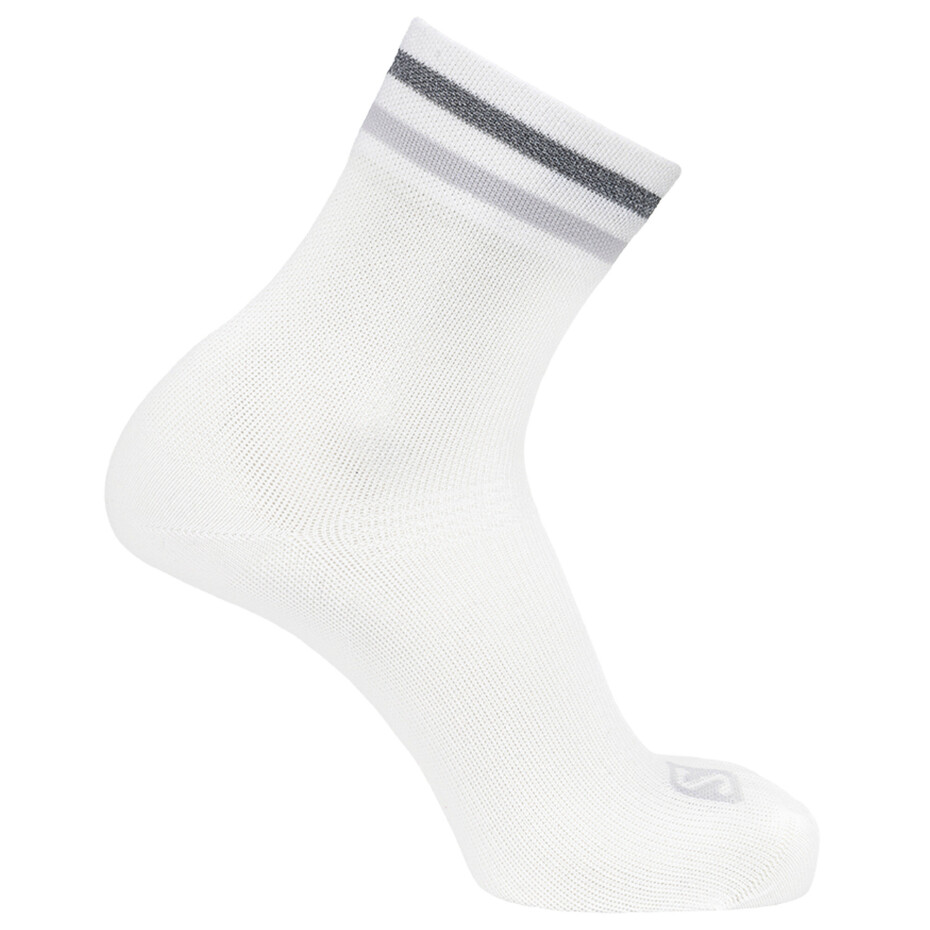 Ponožky Salomon  Sonic Quarter White/Lunar Rock - main (0)