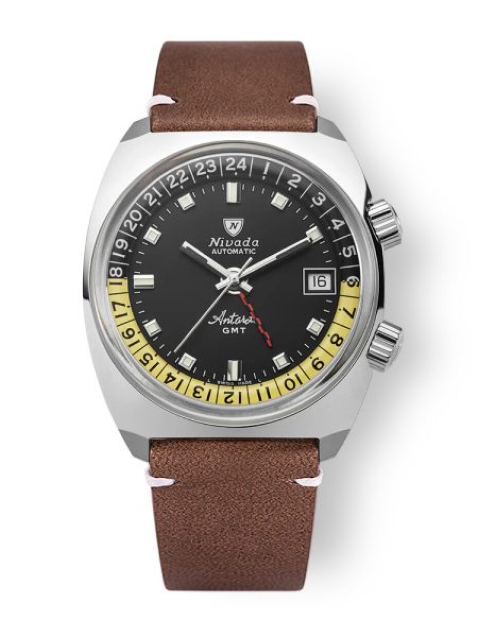 Nivada Grenchen Antarctic GMT - Black - Black Leather - main (7)