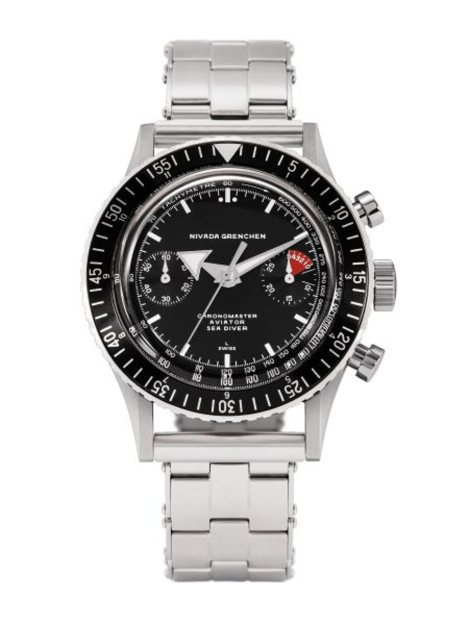 Nivada Grenchen Chronomaster White Broad Arrow Inter. Bezel - Manual - Forstner Rivet - main (0)