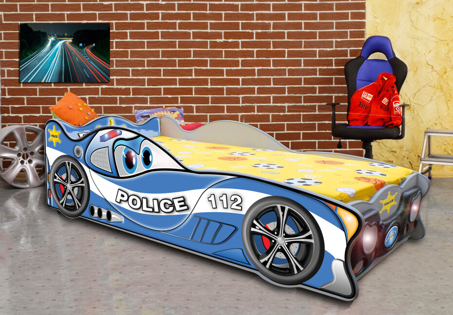 Artplast Dětská postel ZIGZAK | policie 80 x 160 cm - main (0)