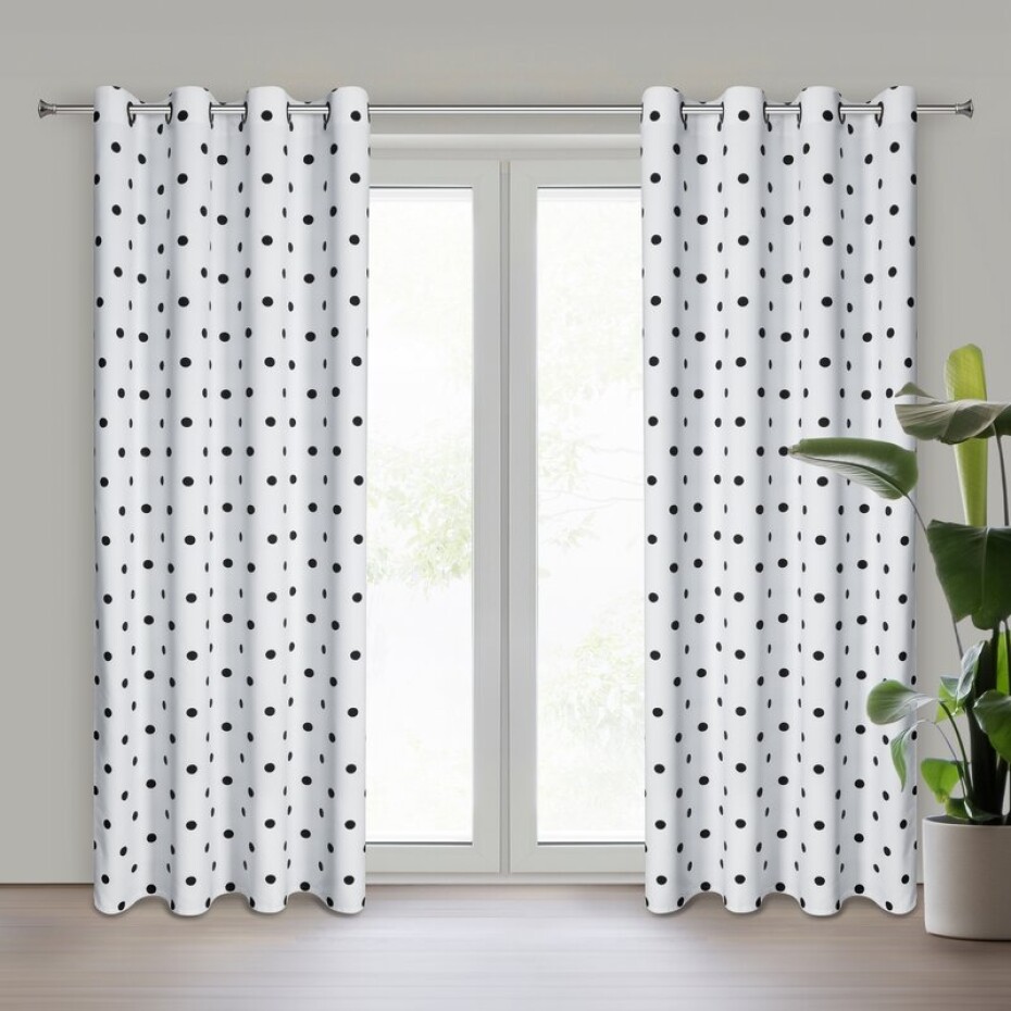 ArtFir Závěs BUSA K | bílá/černá 140 x 250 cm - main (0)