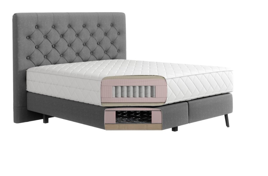 Artelta Manželská postel CORTINA Boxspring | 180 x 200 cm Barva: Monolith 76 - main (6)