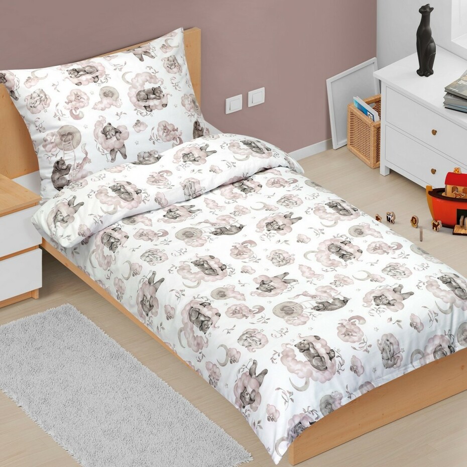Bellatex Bavlněné povlečení Junior Spící medvídek, 140 x 200 cm, 70 x 90 cm - main (0)