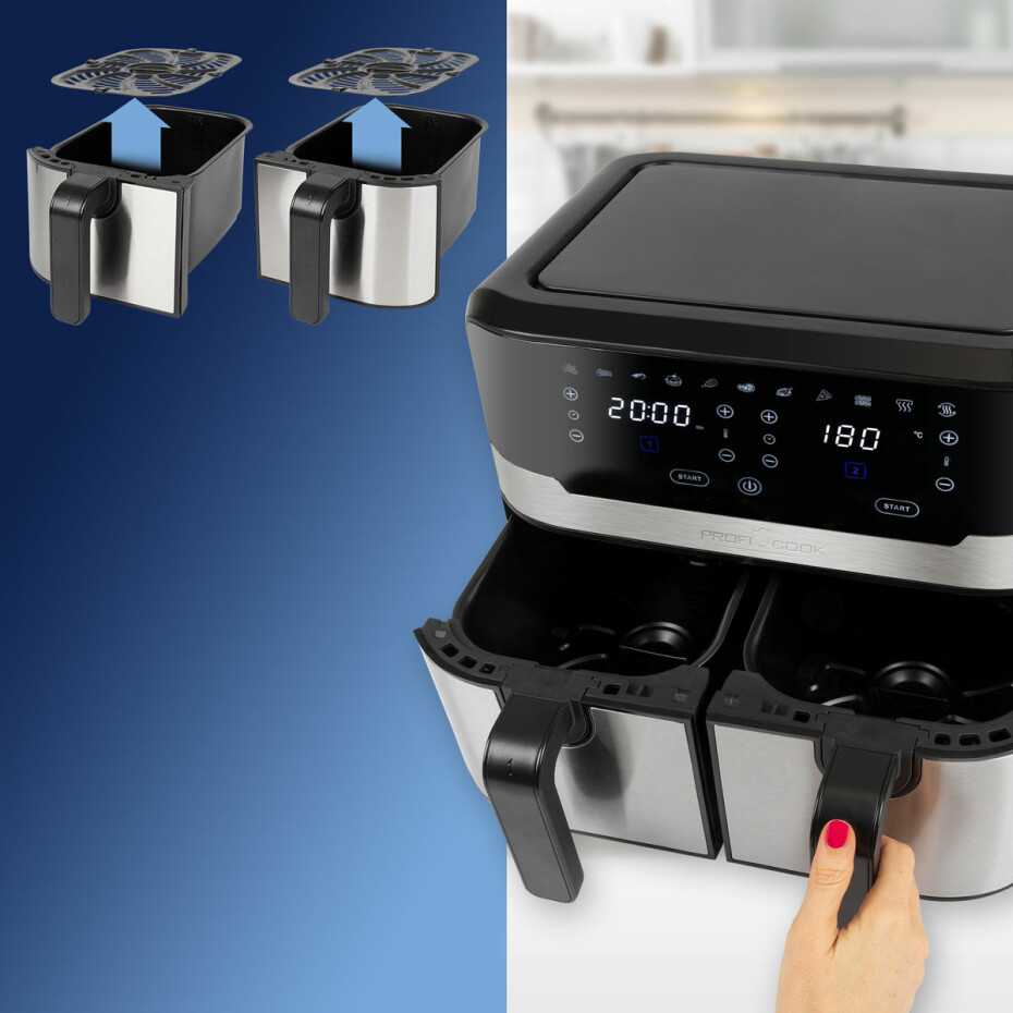 ProfiCook FR 1242 dvojitá horkovzdušná fritéza - main (8)