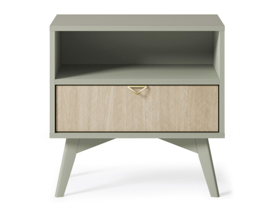 ArtPS Noční stolek TIMBER S54 | béžová/zelená - main (0)