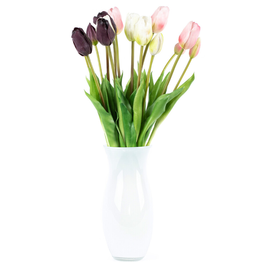 Umělý svazek Tulipánů růžová, 39 cm - main (3)