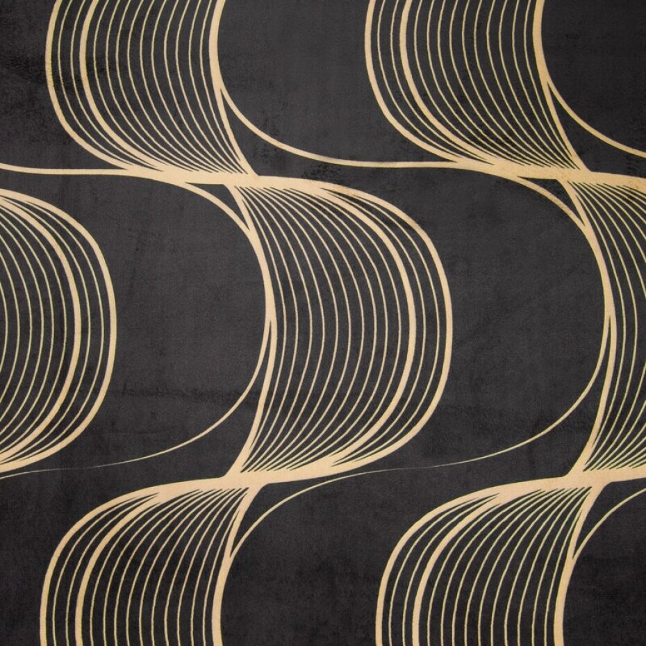 ArtFir Závěs FIELD K | černá/oranžová 140 x 250 cm - main (4)