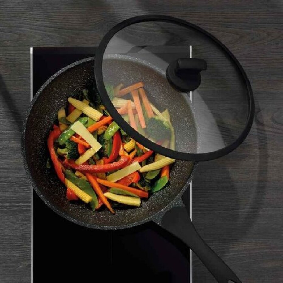 Kela Wok pánev s poklicí STELLA NOVA, litý hliník, černá, 30 cm, 5 l - main (1)