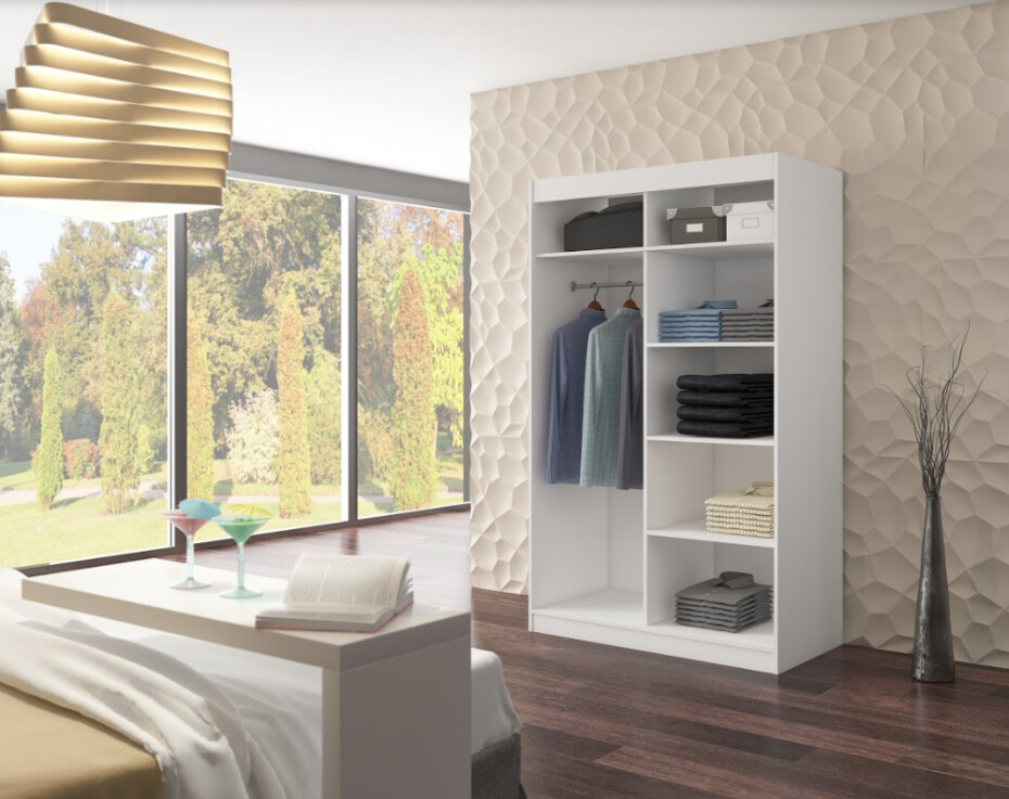 ArtAdrk Šatní skříň LUGANO | 120 cm Barva: Trufla - main (2)