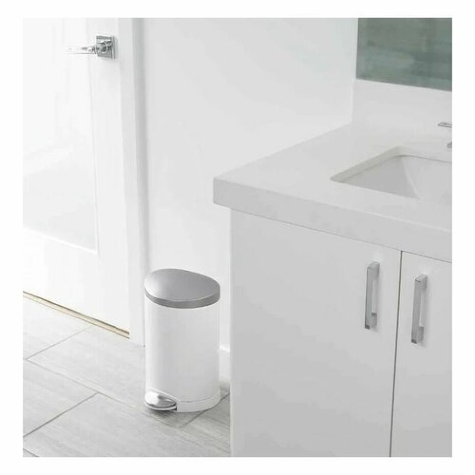 Simplehuman Pedálový půlkulatý koš 6 l, bílá - main (5)