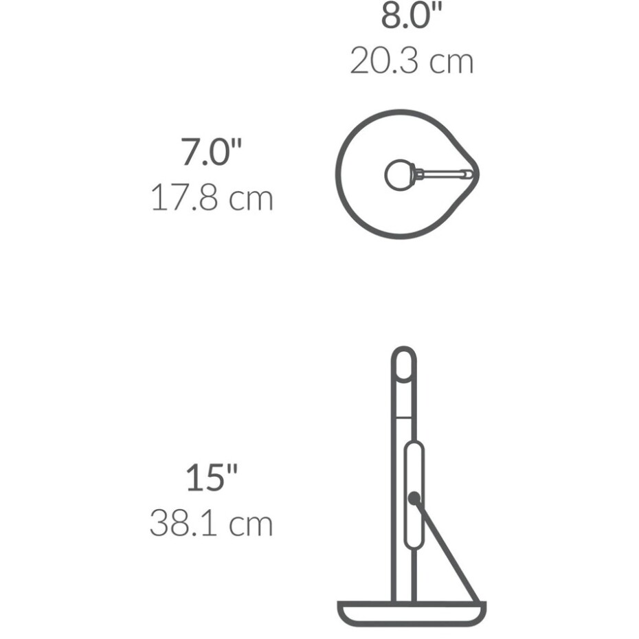 Simplehuman Držák na papírové utěrky, pro role do 17 cm, bílá ocel - main (2)