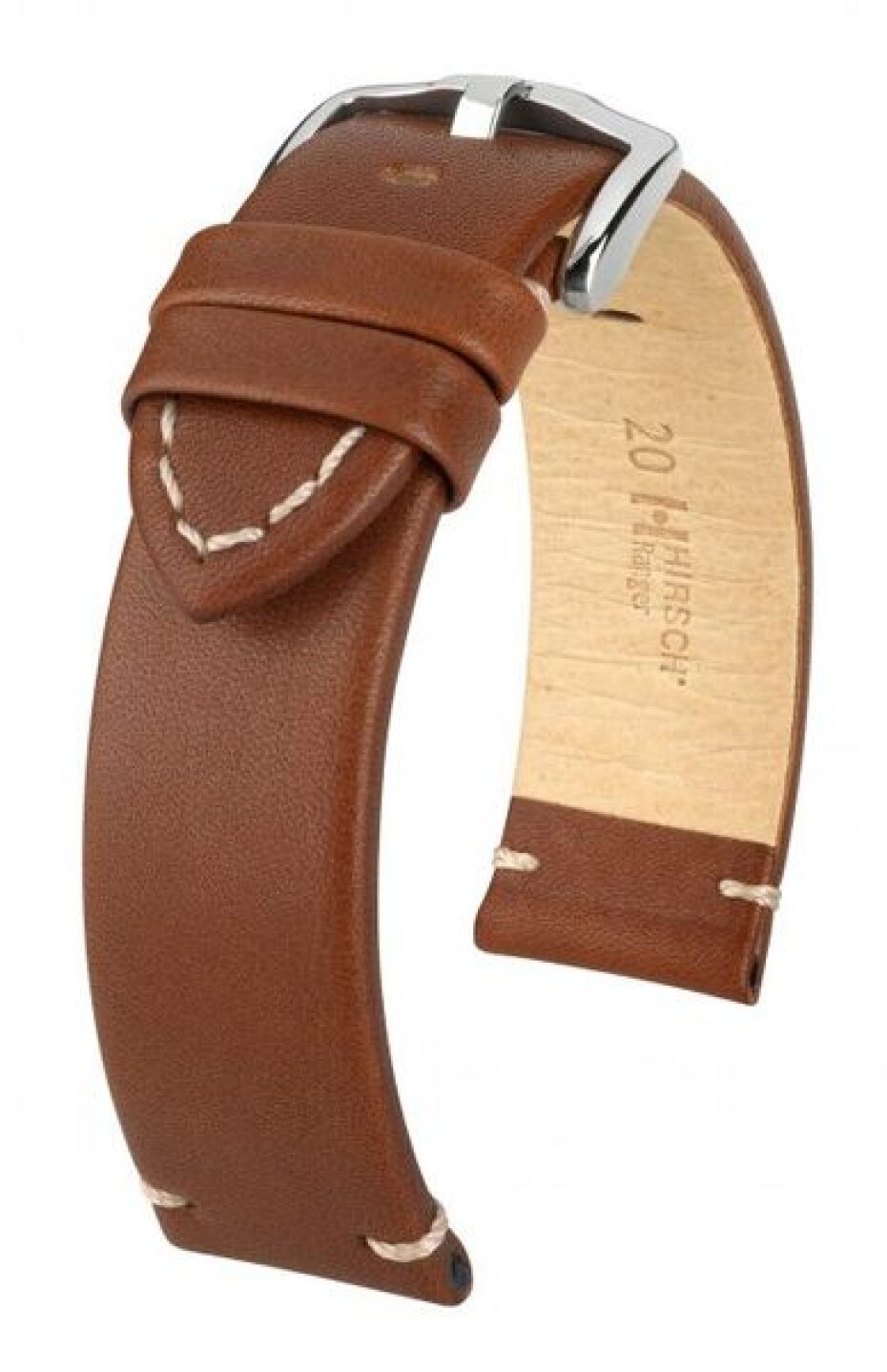 Řemínek Hirsch Ranger - zlatohnědý - 20 mm L – Standardní délka (doporučujeme) 20 mm Stříbrná - Bazar - 20 mm L – Standardní délka (doporučujeme) 20 mm Stříbrná - main (0)