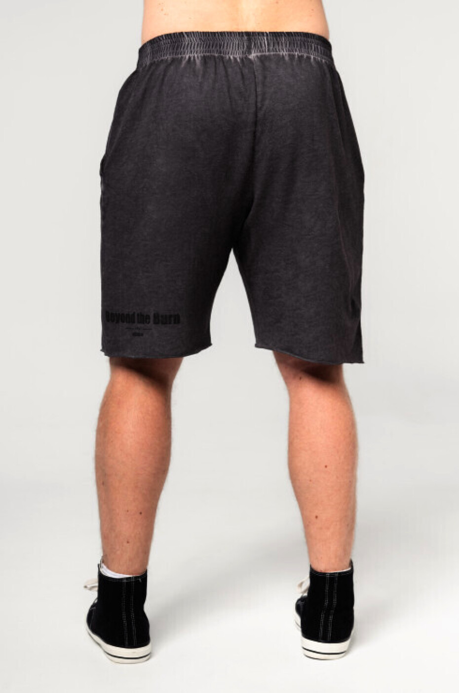 Pánské šortky Nebbia  Washed-off Gym Sweatshorts NO BS Black M - main (1)