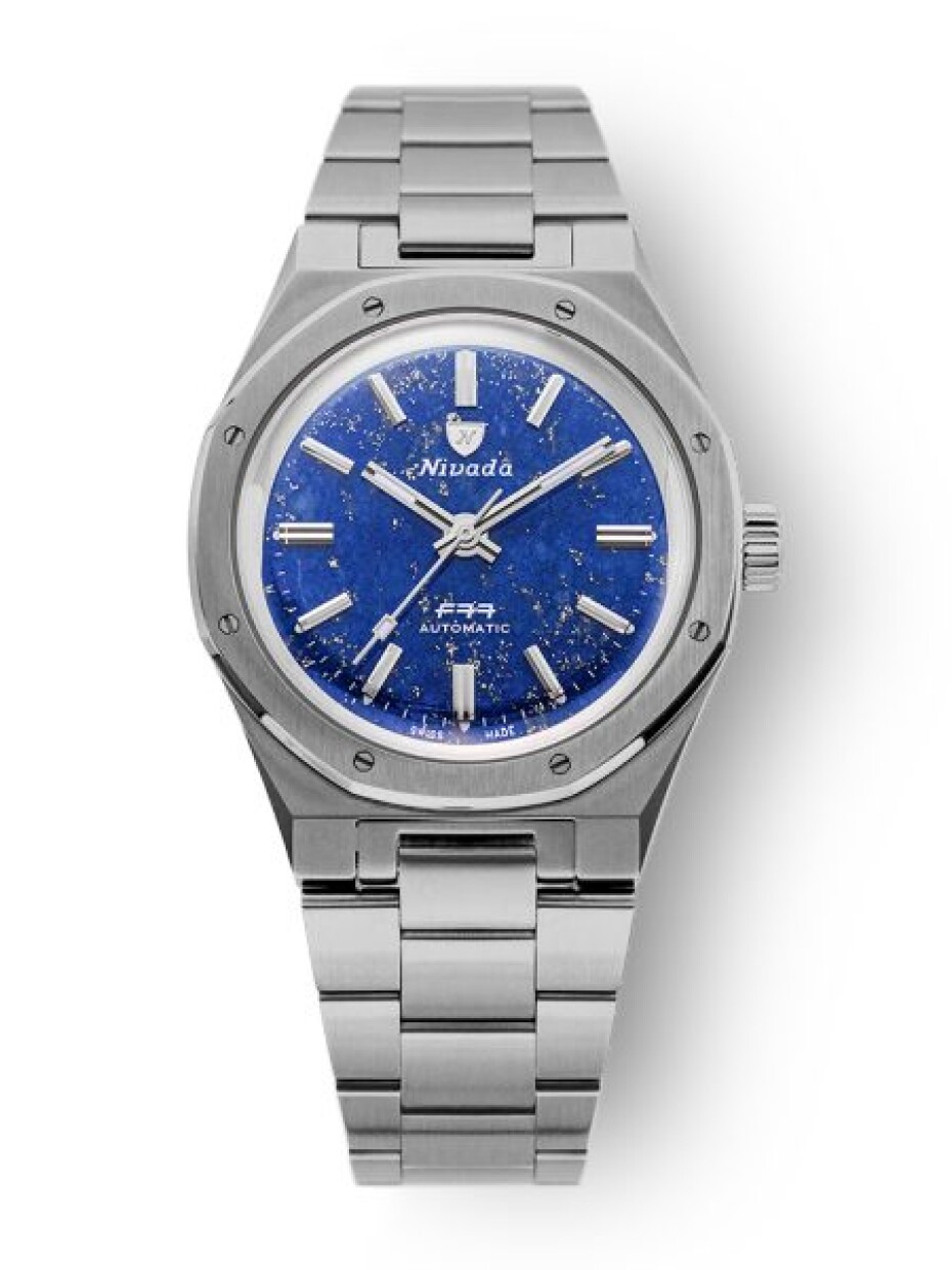 Nivada Grenchen F77 Titanium Lapis Lazuli - Canvas Velcro Strap - main (1)