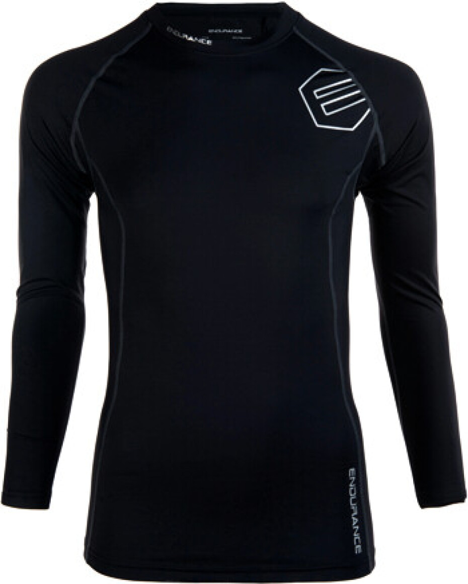 Pánské tričko Endurance  Crosbyton Compression LS Black M - main (0)