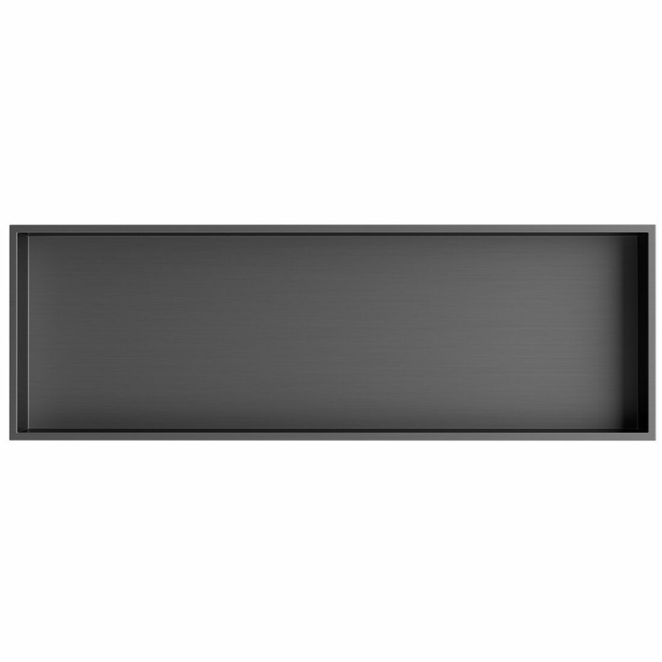 POLYSAN 1301-82B Inserta zapuštěná police do obkladu 81 x 27 cm, nerez, antracitová - main (1)