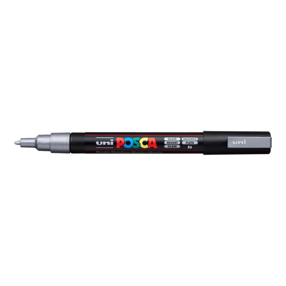 Posca popisovač PC-3M, 0,9 - 1,3 mm, stříbrná (26) - main (0)
