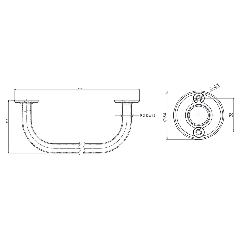 AQUALINE 8004 Sušák-držák ručníků 40 cm, bílá                                           - main (2)