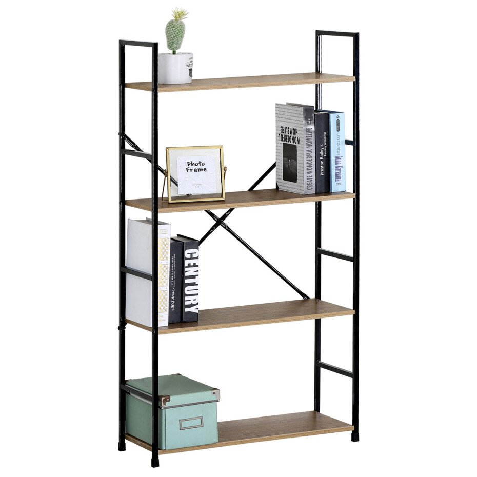 Regál GD-224 OAK Stor, 4 police, 58,5 x 23,5 x 112,5 cm - main (1)