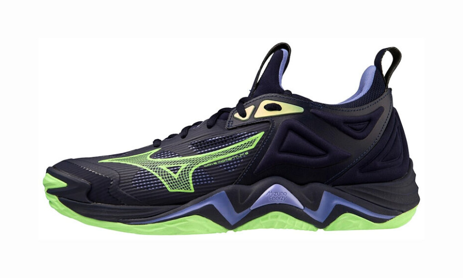 Pánská sálová obuv Mizuno  WAVE MOMENTUM 3 Evening Blue/Techno Green/Iolite  EUR 51 - main (0)