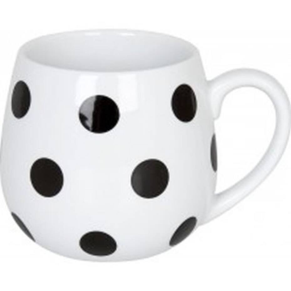 Hrnek buclák - Bílý s černými tečkami / Black and White Dots - main (0)