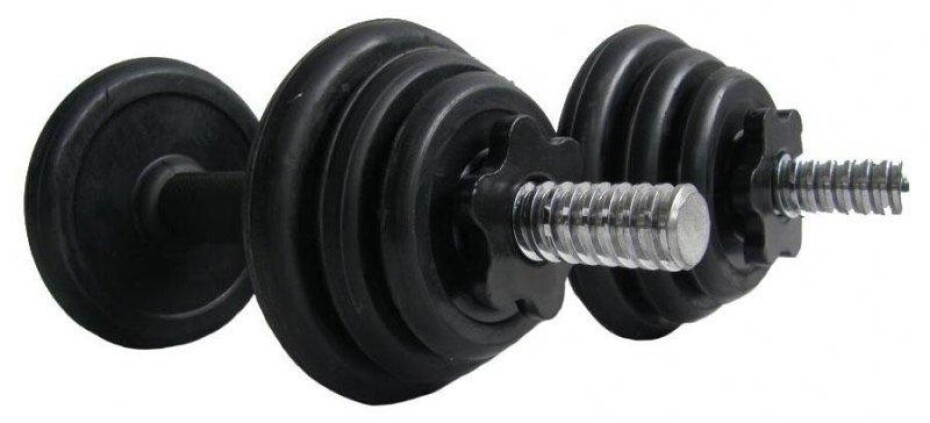 ACRA nakládací činka jednoruční set 2 x 5 Kg (10kg) pogumované - main (0)