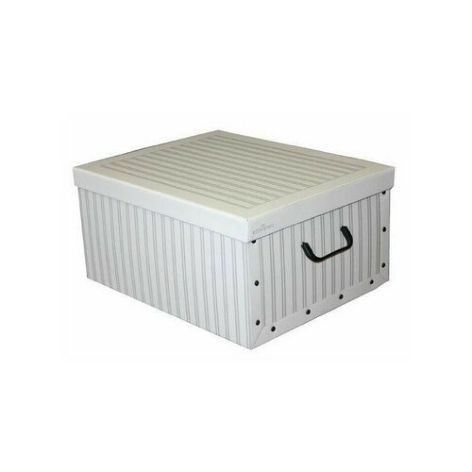 Compactor Skládací úložná krabice - karton box Compactor Anton 50 x 40 x 25 cm, bílá / šedá - main (0)