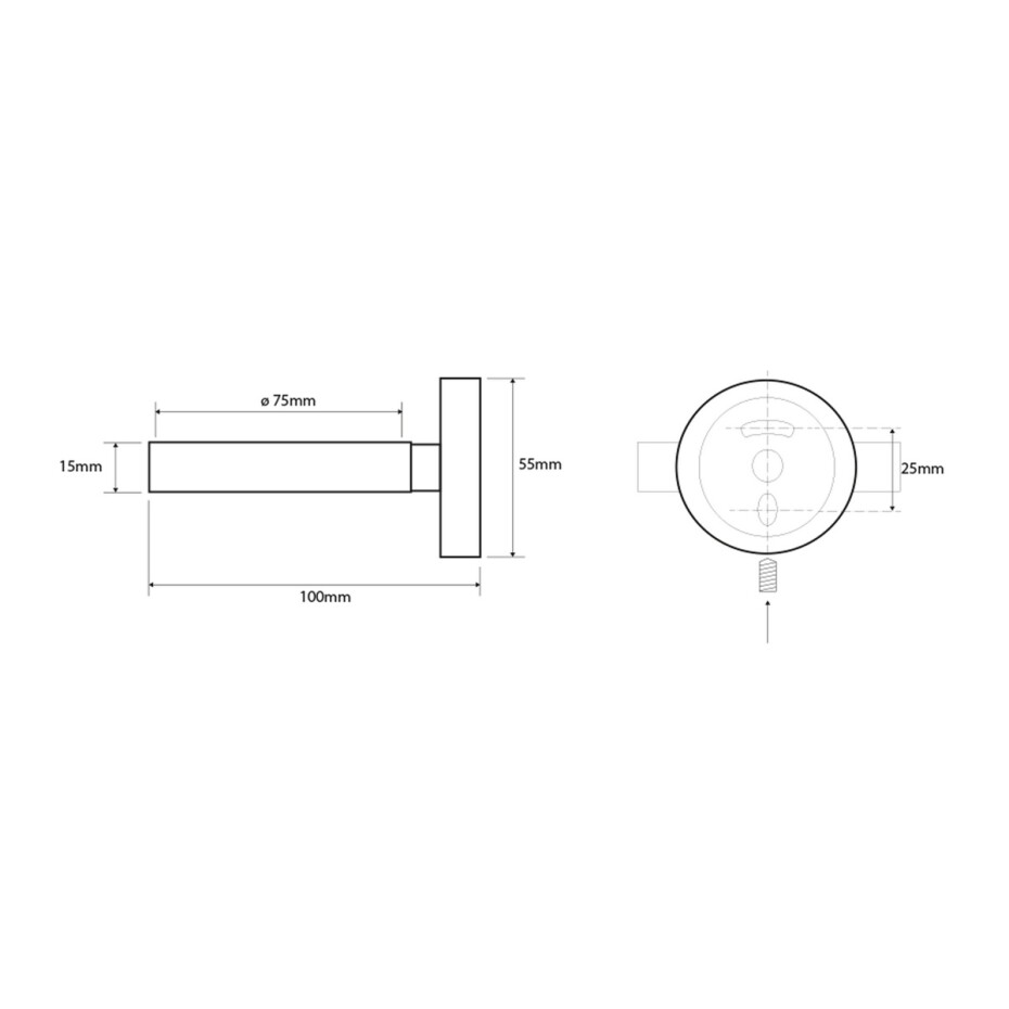 SAPHO XR001 X-Round držák fénu, chrom - main (1)