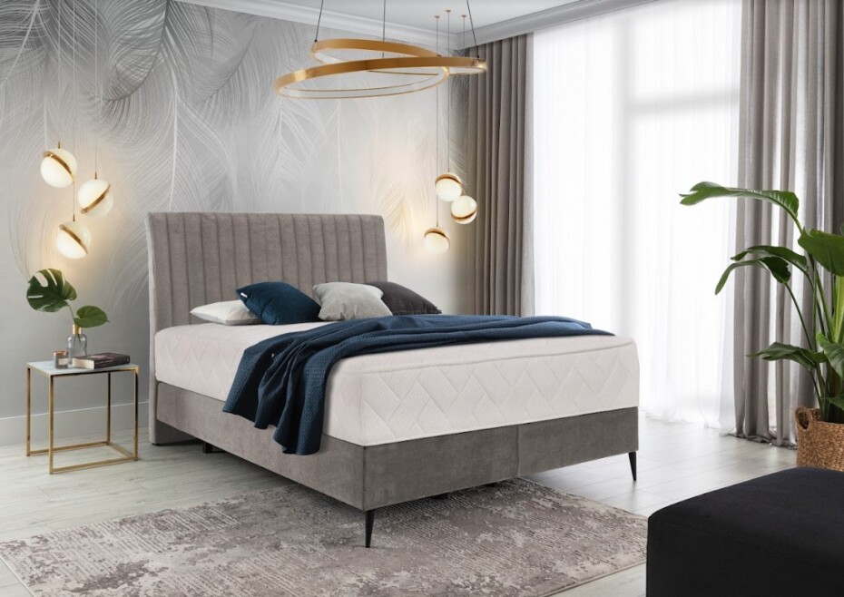 Artelta Manželská postel BLANCA Boxspring | 160 x 200 cm Barva: Lukso 24 - main (3)