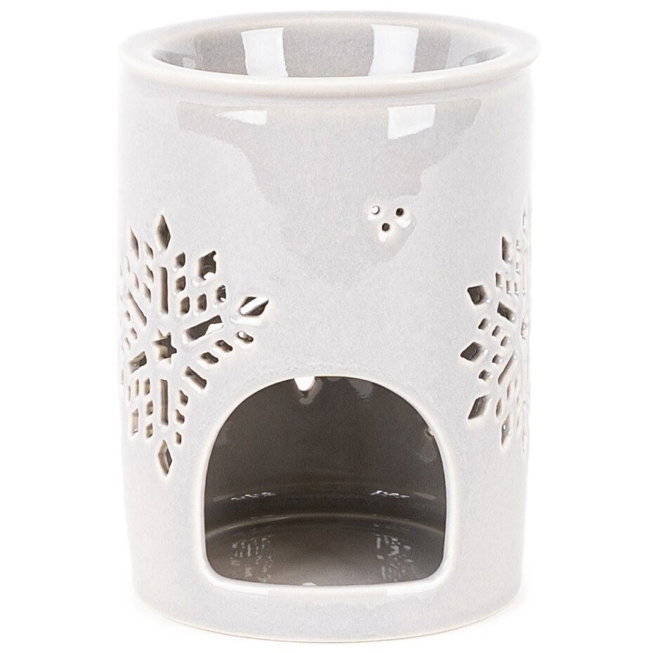 Porcelánová aromalampa Snow flower béžová, 8,5 x 12 cm - main (0)