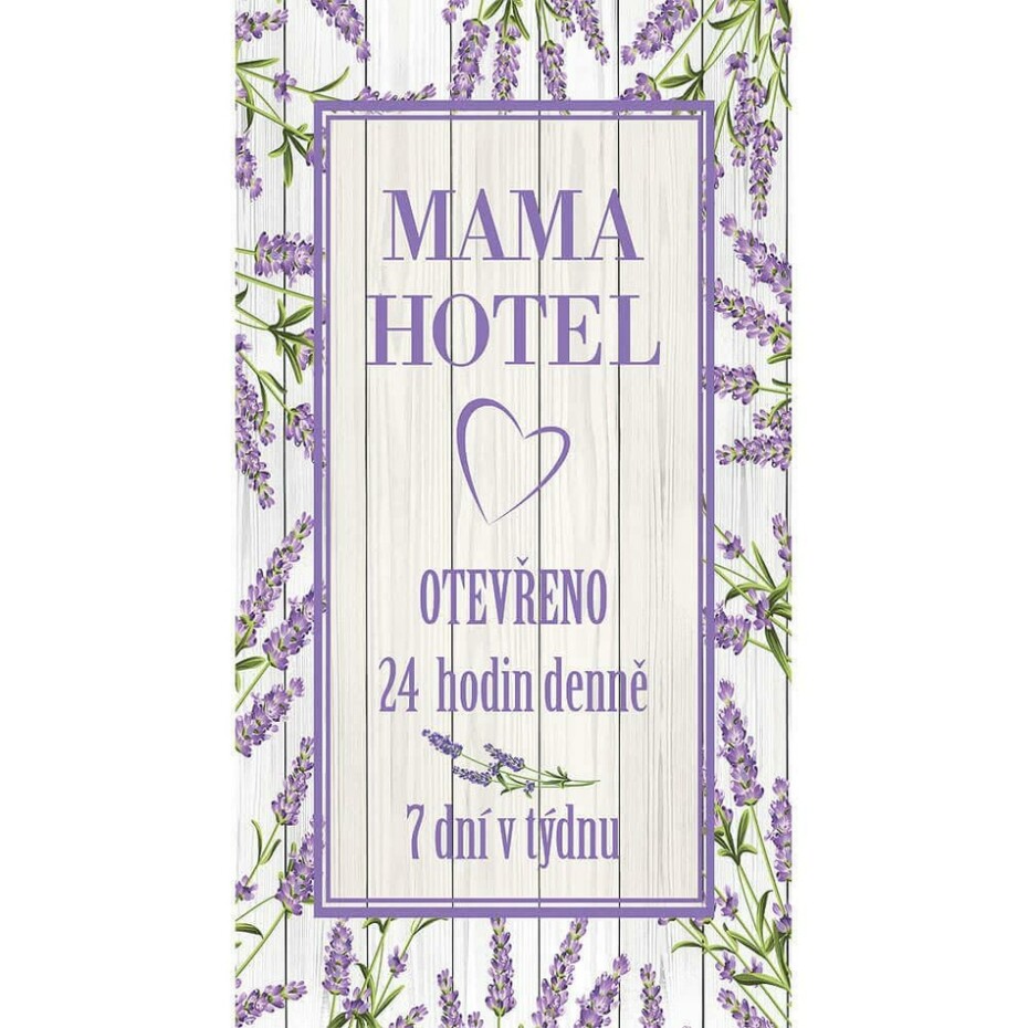 Bohemia Gifts Dekorační obraz Mama hotel, 20 x 40 cm - main (0)