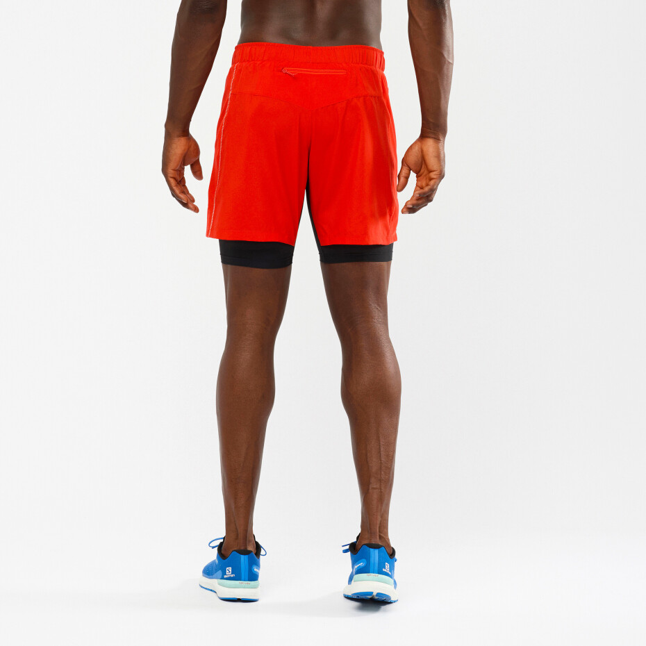 Pánské šortky Salomon  XA Twinskin Short Goji Berry S - main (1)
