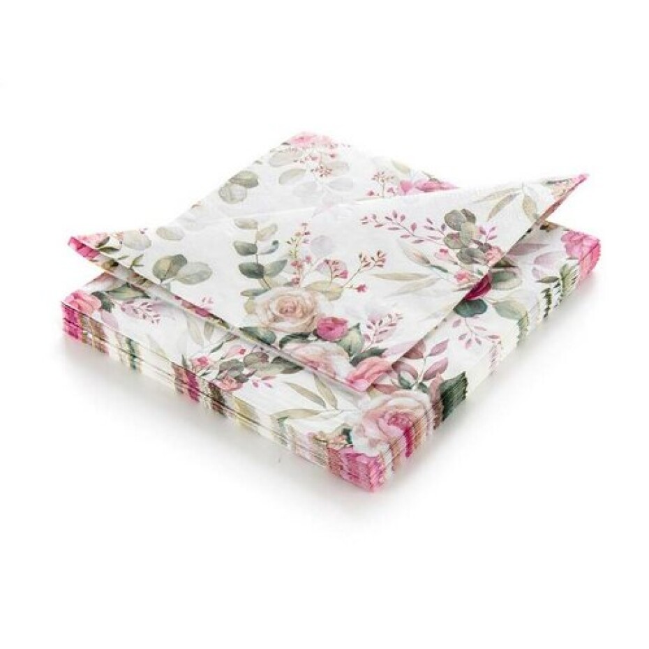 Banquet Papírové ubrousky Pink Rose 33 x 33 cm, 20 ks - main (0)