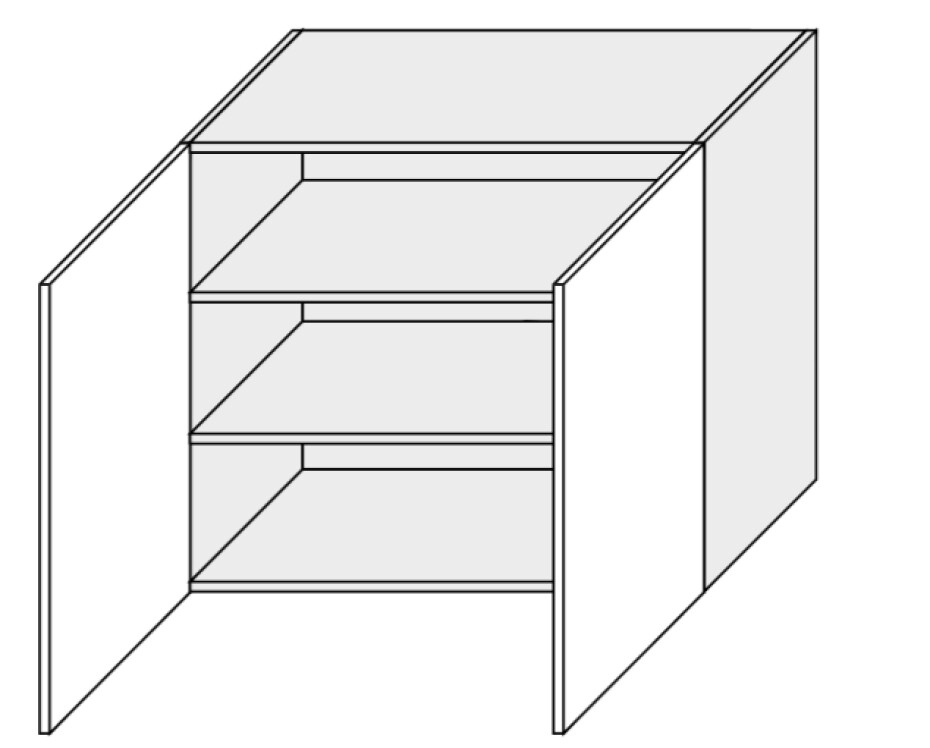 ArtExt Kuchyňská skříňka horní, W3 / 90 Emporium Barva korpusu: Bílá - main (6)
