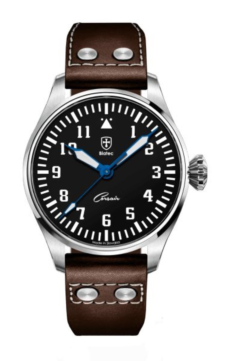 Biatec Corsair Vintage 01 - Tmavě hnědý řemínek v pilotním stylu - main (0)