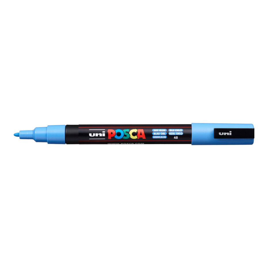 Posca popisovač PC-3M, 0,9 - 1,3 mm, nebesky modrá (48) - main (0)