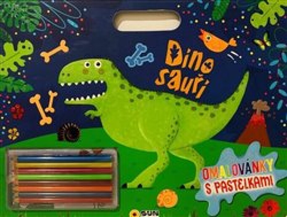Omalovánky - Dinosauři s pastelkami - main (0)