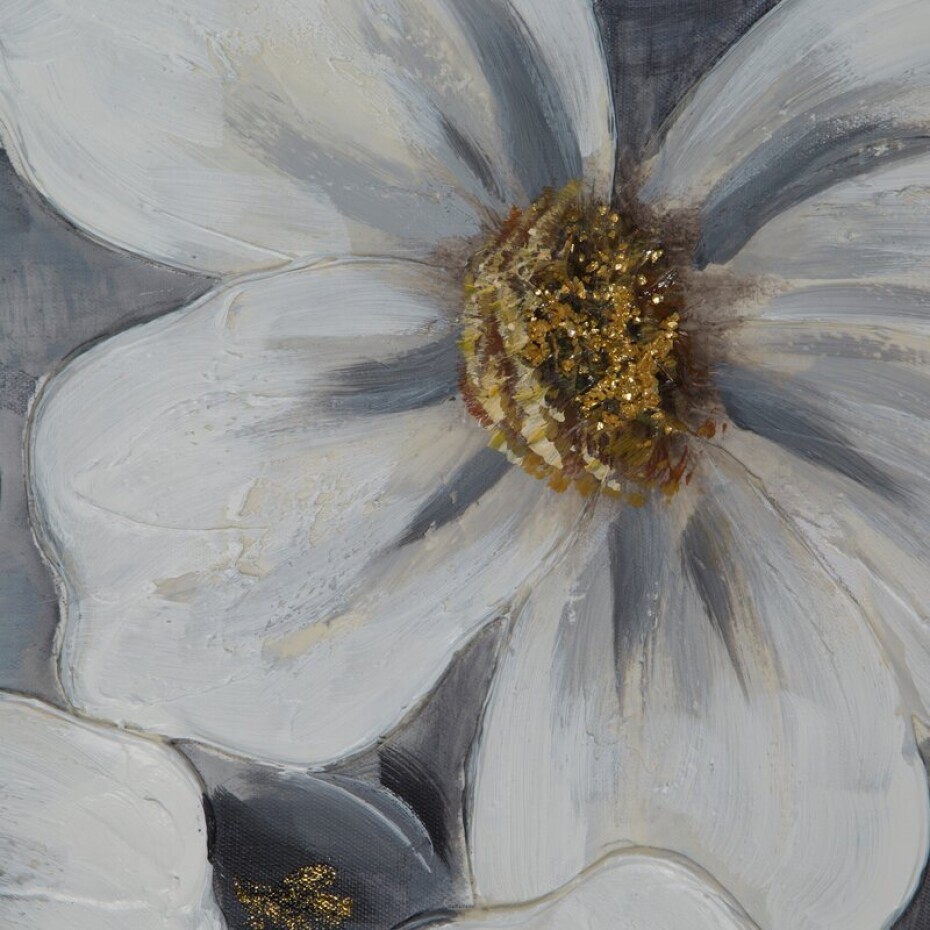 ArtFir Obraz KVĚTY 633 | šedá 80 x 80 cm - main (1)