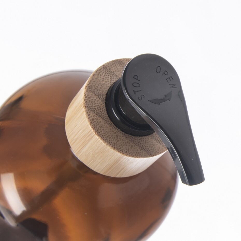 Orion Skleněný dávkovač mýdla, hnědá, 0,5 l - main (3)