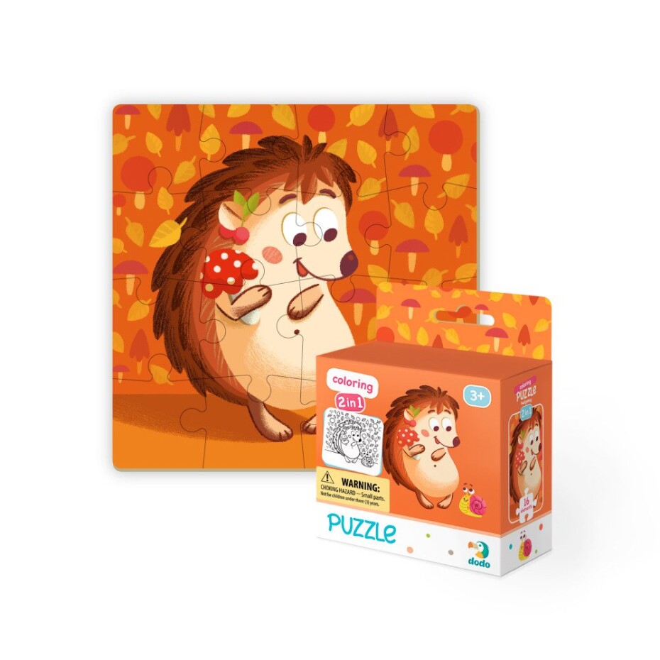 Dodo Puzzle s omalovánkou - Ježek 16 dílků - Spin Master - main (0)