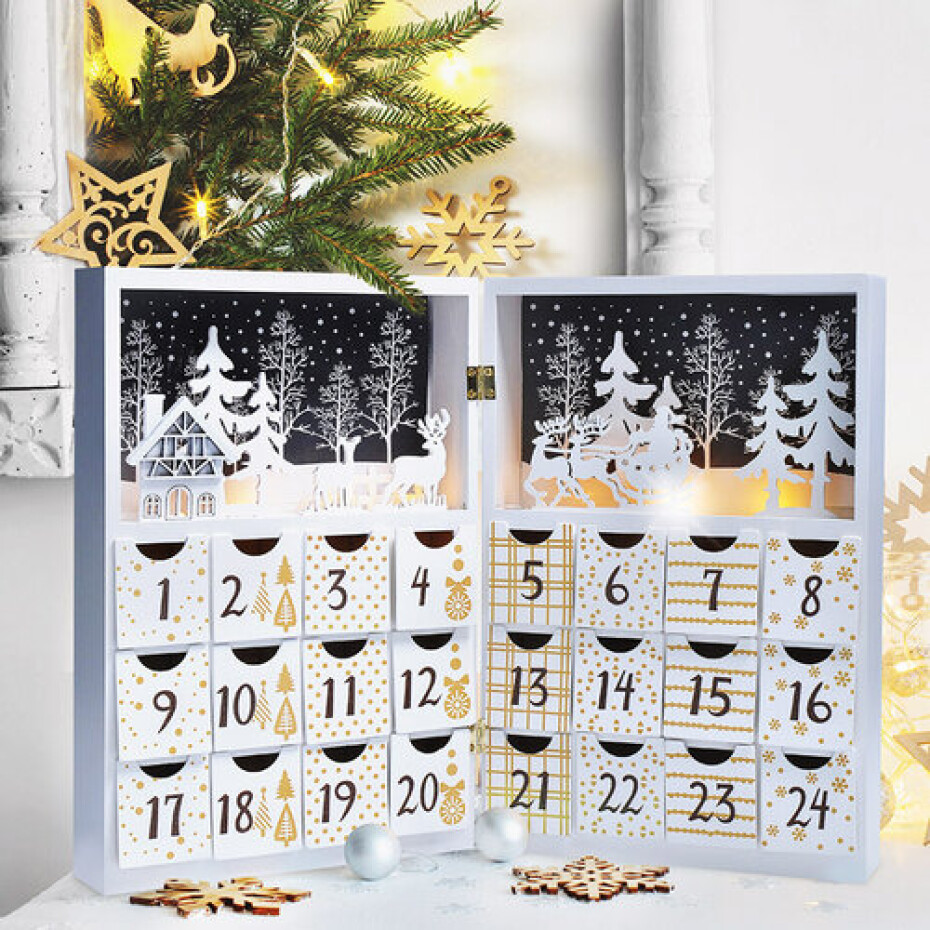 Solight LED adventní kalendář - kniha, 8x LED, 40x30cm, 2x AAA - main (6)
