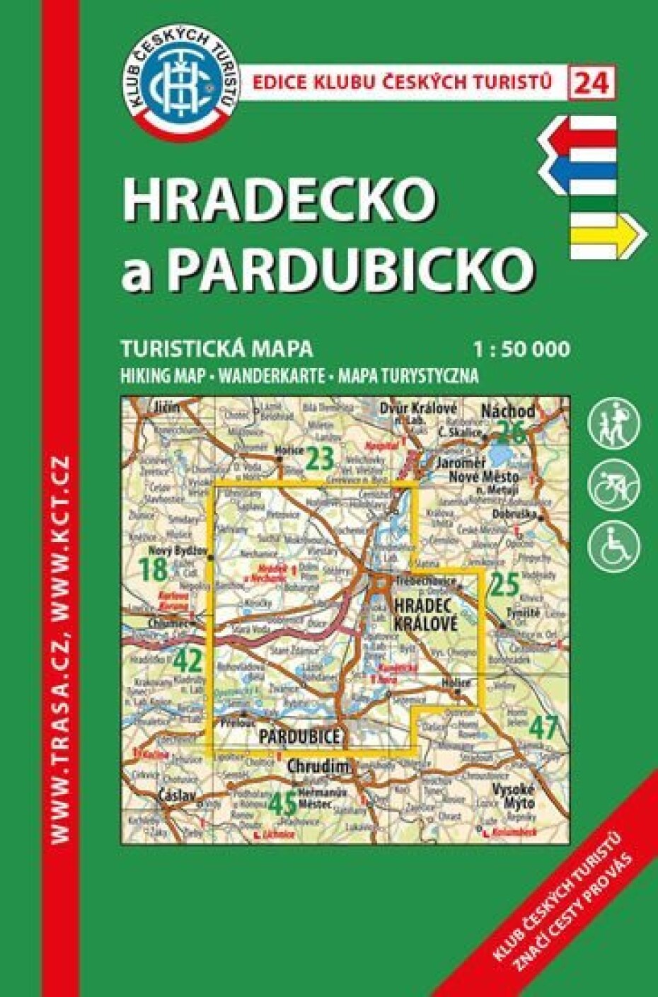 KČT 24 Hradecko, Pardubicko 1:50 000/turistická mapa - main (0)