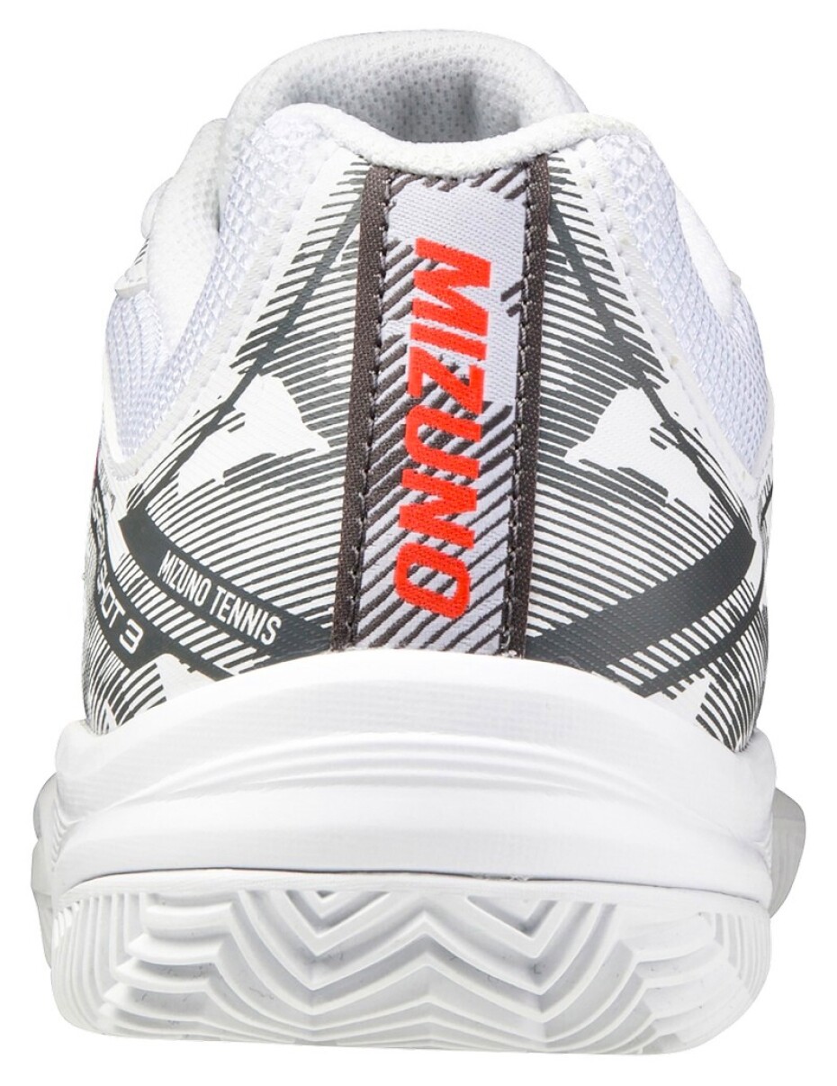 Dětská tenisová obuv Mizuno  Breakshot 3 CC White/IgnititonRed  EUR 32,5 - main (1)