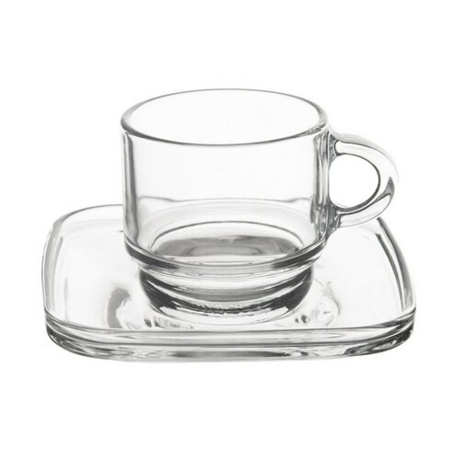 Orion Sada skleněných hrnků s podšálkem Cozy 6 ks, 0,091 ml, 91 ml - main (0)