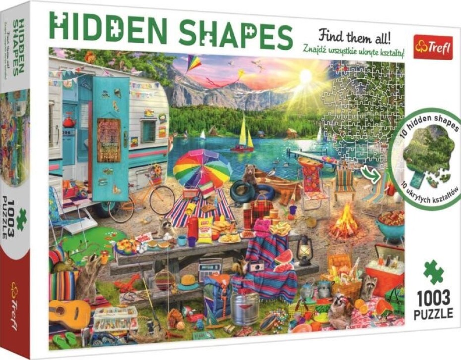 Trefl Puzzle Hidden Shapes - Výlet obytným autem / 1003 dílků - main (0)