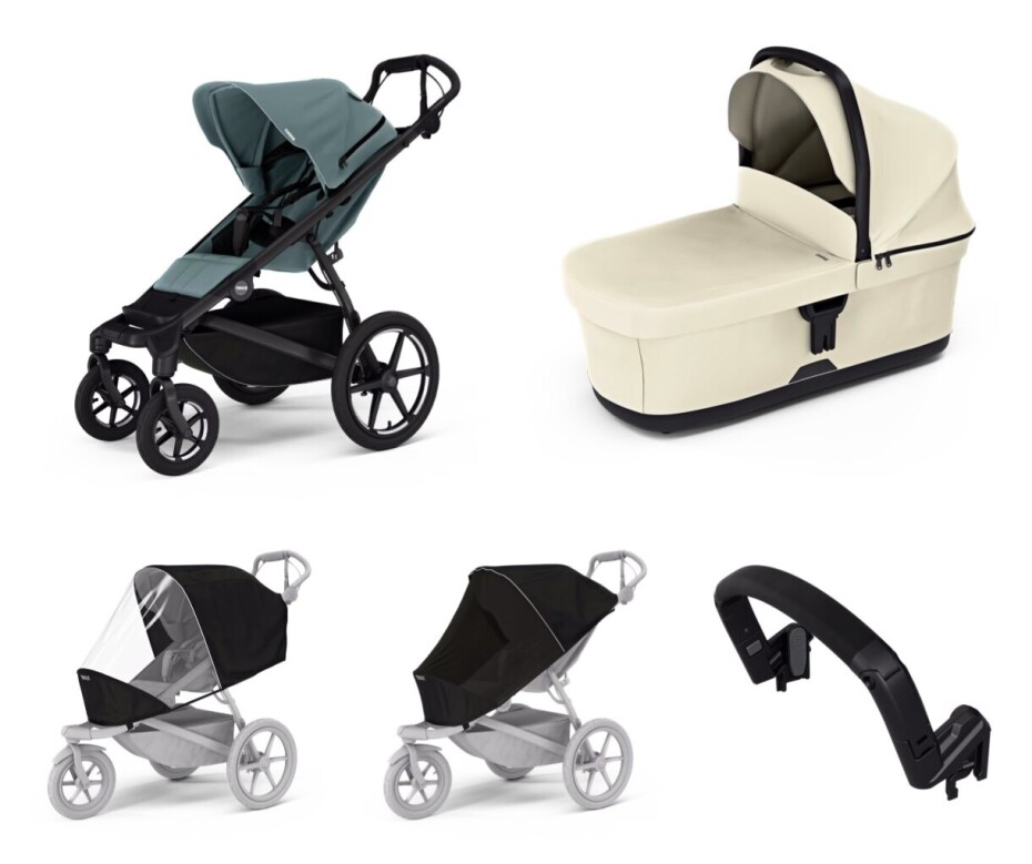 Městský kočárek Thule Urban Glide 4-wheel Mid blue + korbička Soft beige AKČNÍ SET 5V1 - main (0)