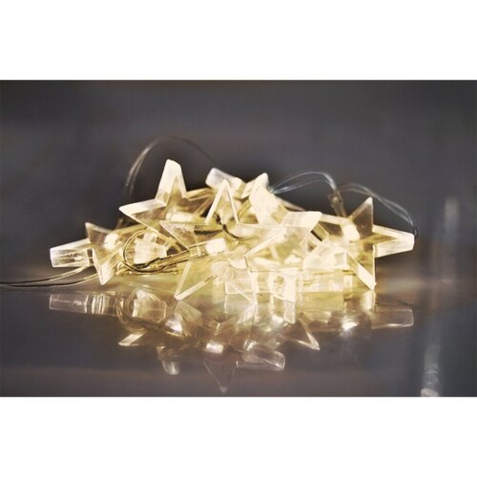Solight 1V52-WW Vánoční řetěz Hvězdy 10 LED, 1,5 m, teplá bílá - main (0)