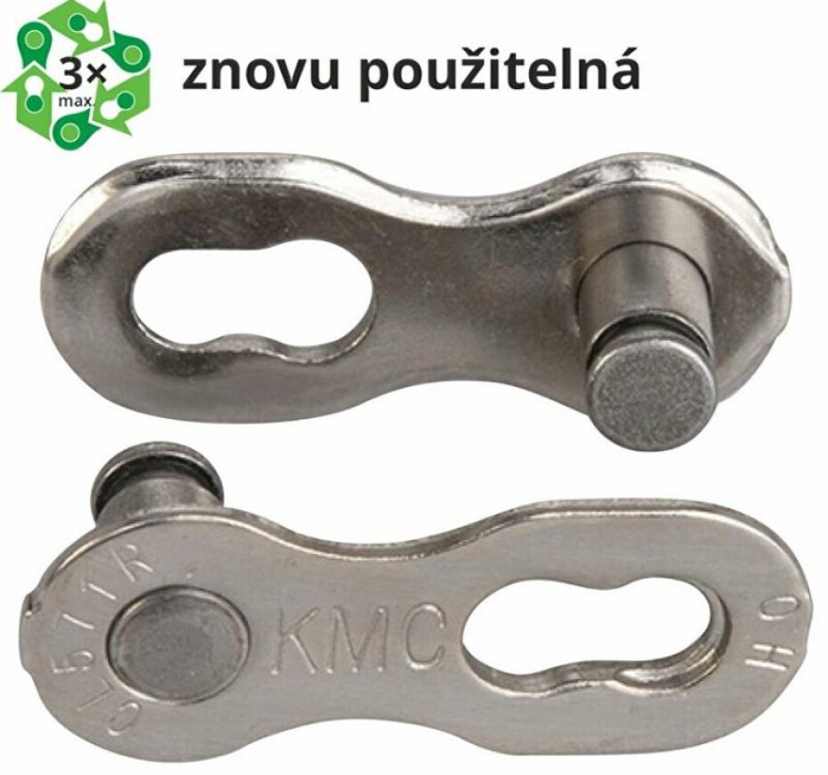 Kmc spojka řetězu 7-8 speed EPT Silver 7,1mm, blistr 2 ks - main (0)