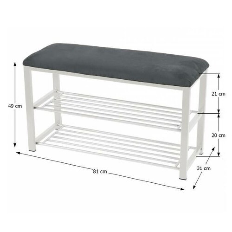 Tempo Kondela Lavice s botníkem Langella bílá, 49 cm - main (1)