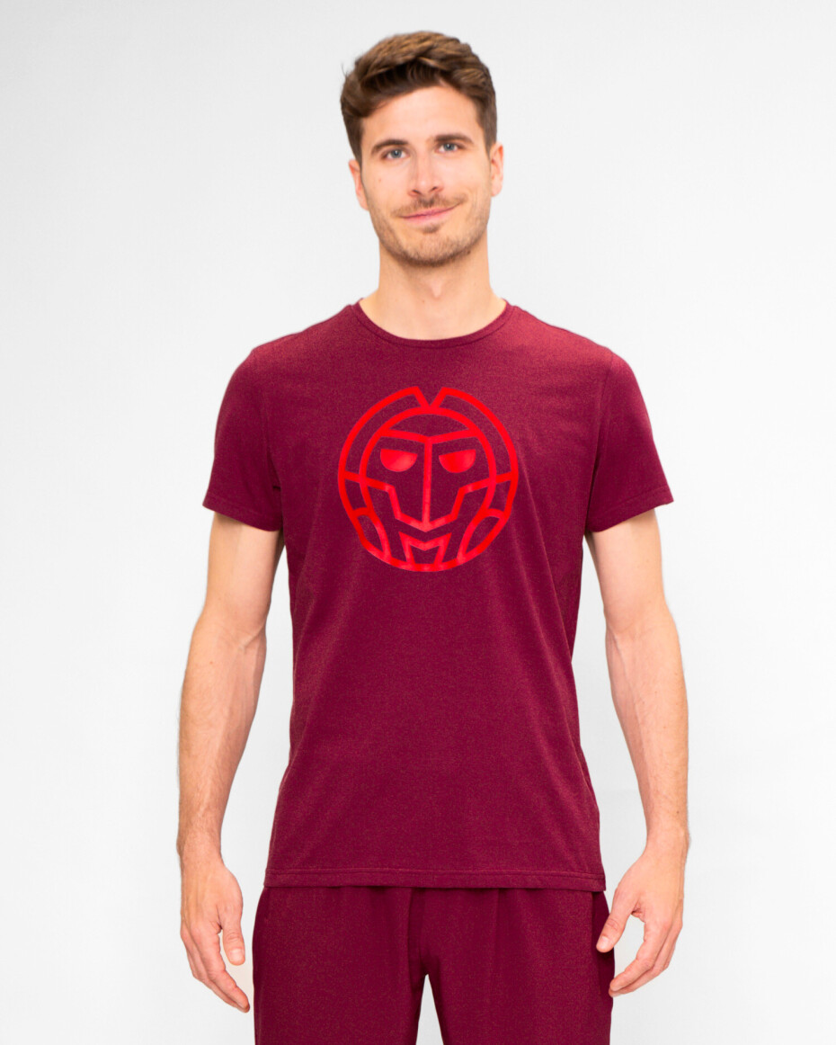 Pánské tričko BIDI BADU  Protected Leafs Chill Tee Bordeaux M - main (0)